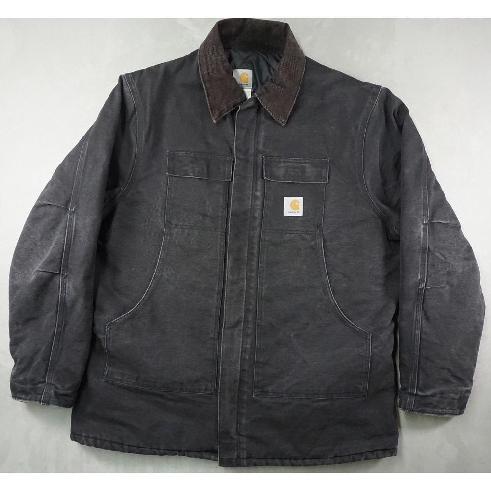 Vintage Carhartt Jacket Men 2XL Tall Black Duck Arctic Traditional Coat Made USA